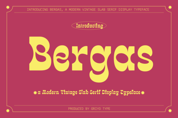 Bergas: The Whimsical Wavy Display Font for Modern Creative Projects