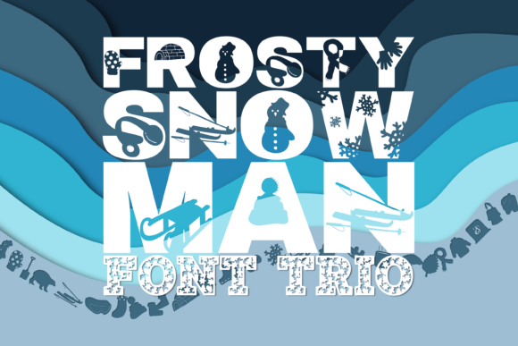 Frosty Snowman Trio: The Ultimate Typographic Choice for Whimsical Design
