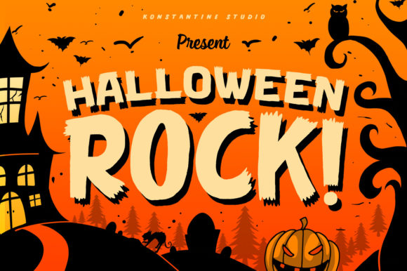 Halloween Rock: The Brushed Display Font for Spooky, Stylish Designs