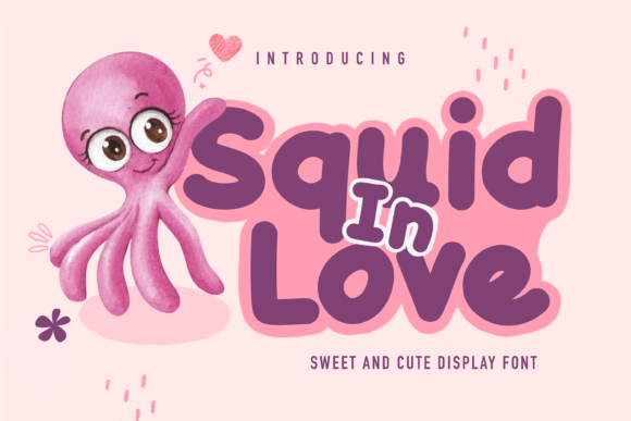 Squid in Love: A Playful Display Font for Creative Projects